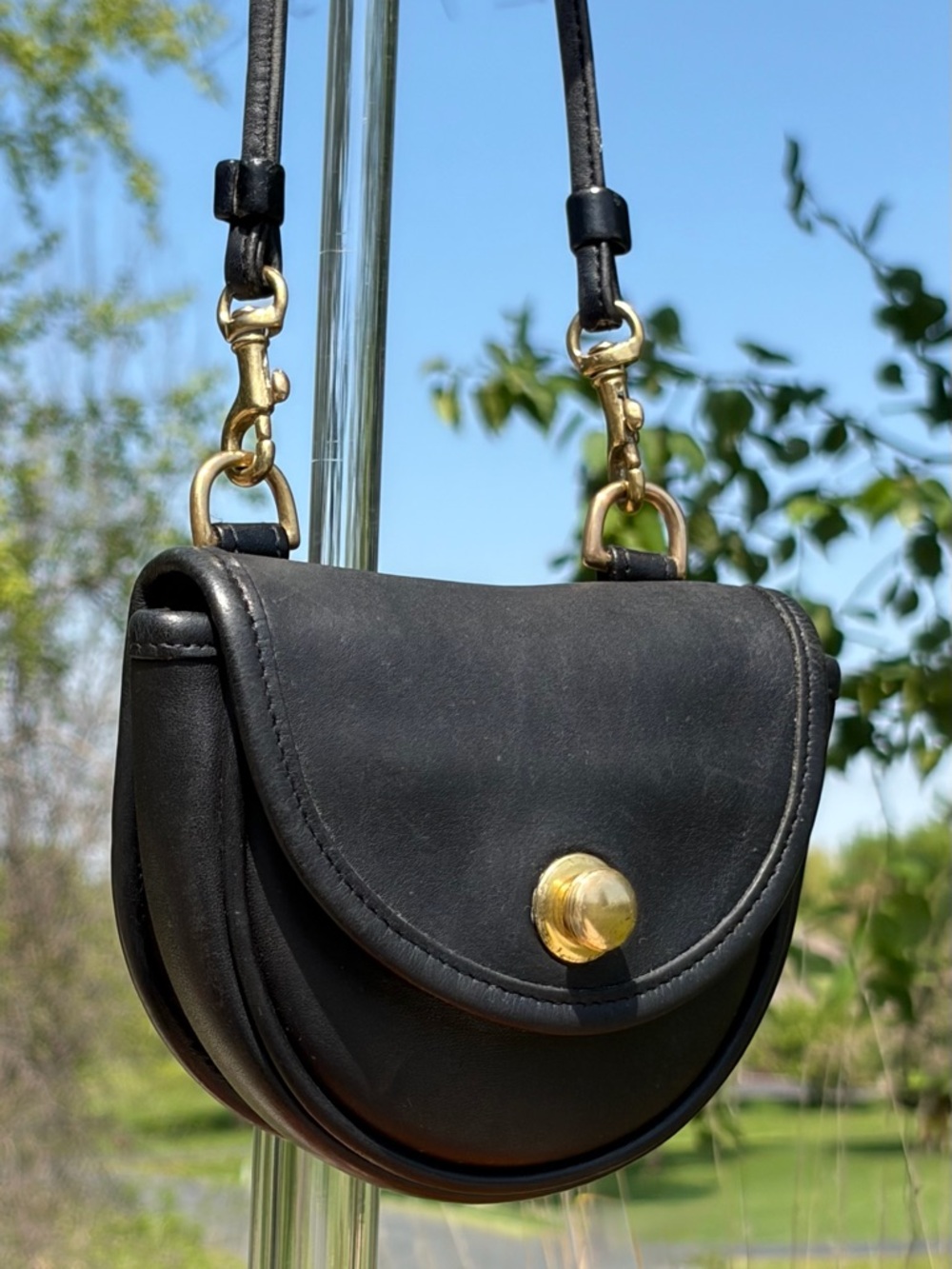 Vintage COACH Mini Belt Bag Black Leather 9826 EUC - Picture 5 of 17